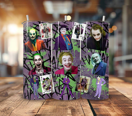 20 Oz The Many Faces of Joker Tumbler