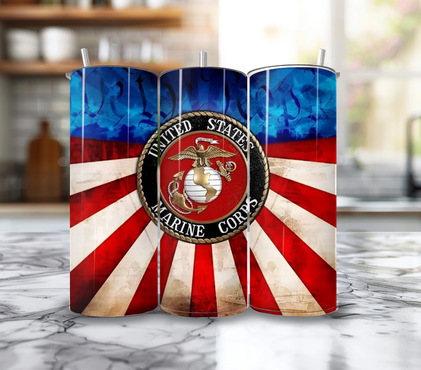 20 Oz Marine Rays of Valor Tumbler