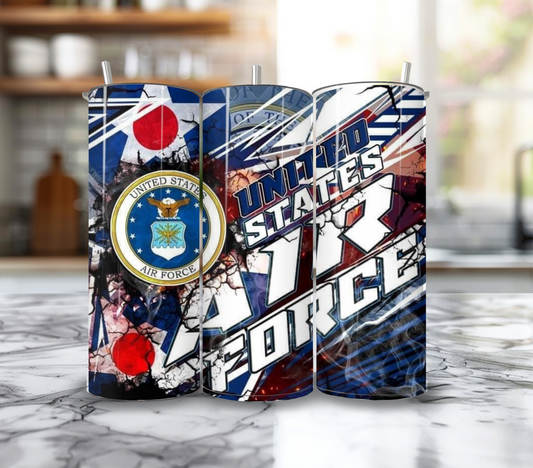 20 Oz Air Force Grunge Tumbler